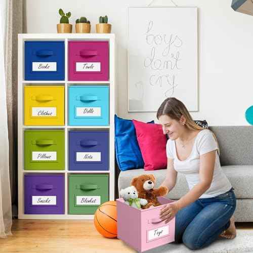 Teenyyou 10 Pack Fabric Storage Cubes 13 Inch Collapsible Cube Bins
