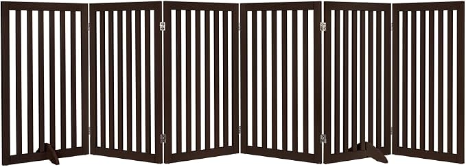 unipaws 120" Extra Wide Pet Gate, Free Standing Dog Gate by unipaws