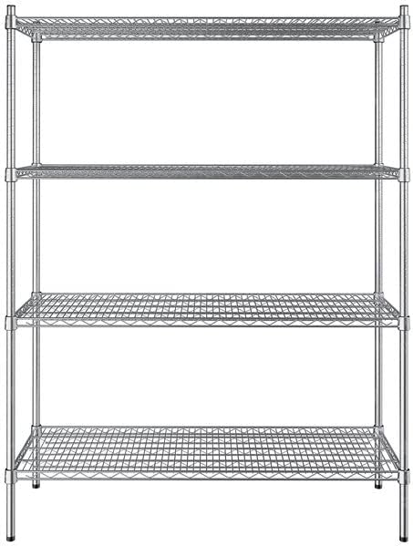18" x 48" NSF Stainless Steel 4-Shelf Kit - Image 2