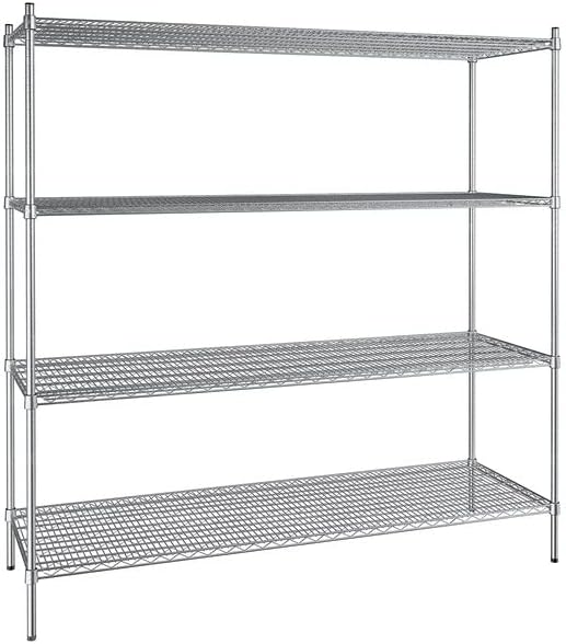 24" x 72" NSF Stainless Steel 4-Shelf Kit by Zedfire