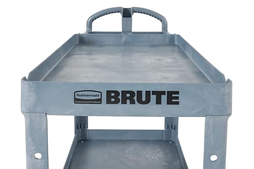 Rubbermaid Commercial Products BRUTE Heavy Duty 2-Shelf Utility/Service Cart - Image 15