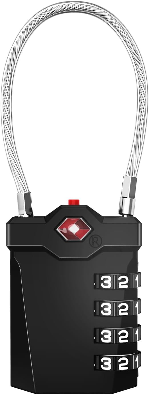 ZHEGE TSA Approved Luggage Lock, Travel Lock, 000 Combination Options, 5.5in by ZHEGE