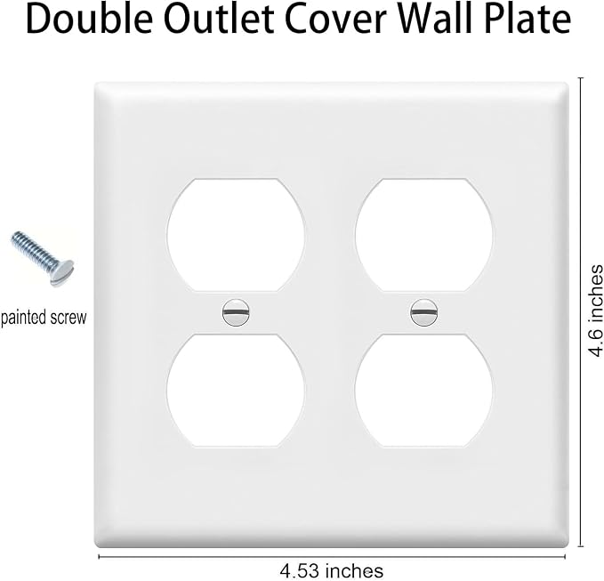 Duplex Outlet Cover Wall Plates 2-Gang Switch Outlet Electrical Cover Plate - Image 3