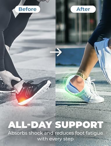 BloomLab Gel Heel Cups for Heel Pain Relief, Bone Spur, Heel Spur