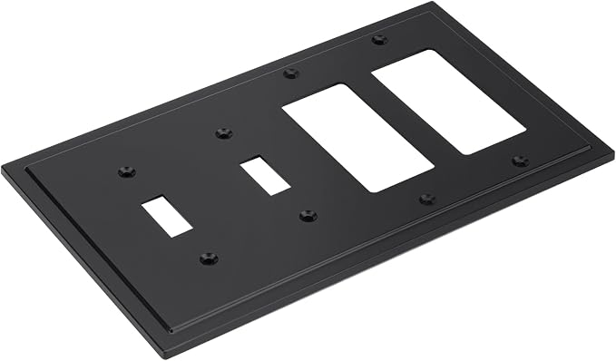 Henne Bery Modern Edge Decorative Wall Plate Switch Plate Outlet Cover - Image 2