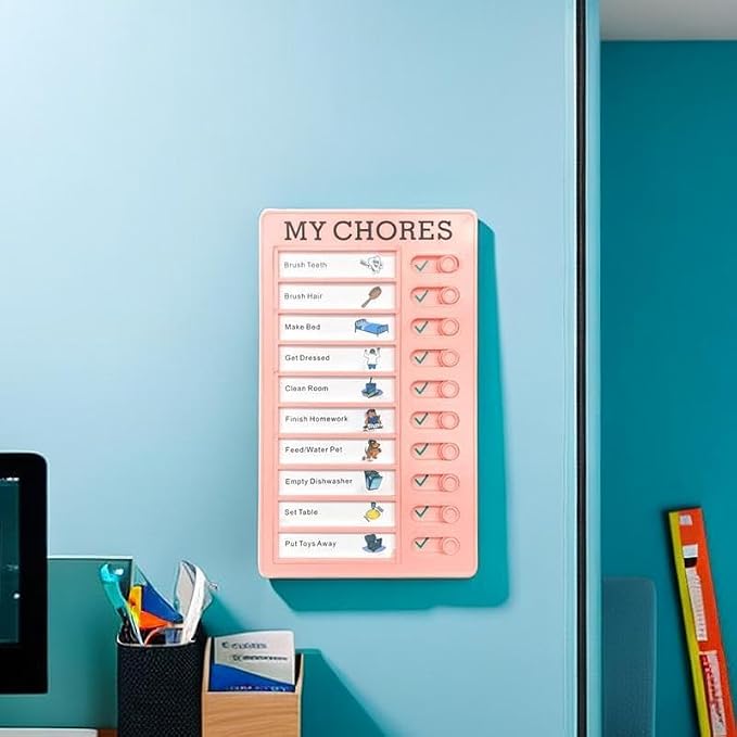 2 Pcs Chore Chart for Adults to do List My Chores Checklist Task Board Sliding - Image 5