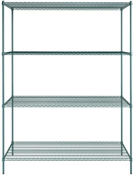 30" x 72" NSF Green Epoxy 4-Shelf Kit - Image 2