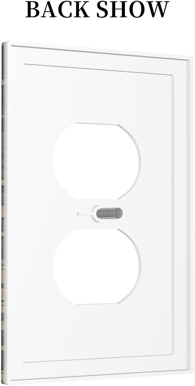 Outlet Covers Botanical Fern Green Leaf Forest 1 Gang Duplex Light Switch Cover - Image 4