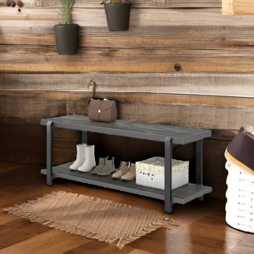 EXCEFUR Industrial Entryway Bench - Image 5