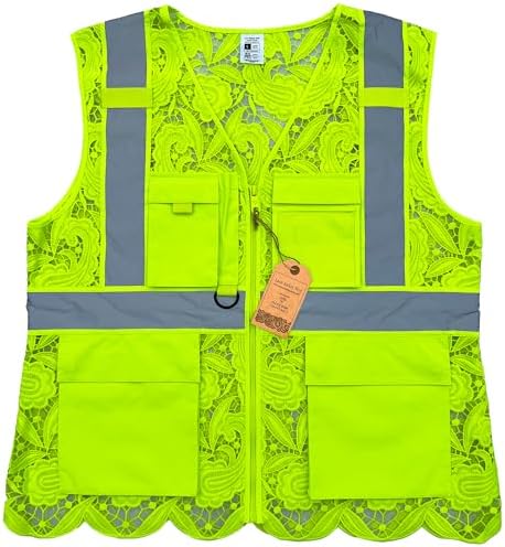 Lace Safety Vest for Women - ANSI Class 2 High Vis Construction