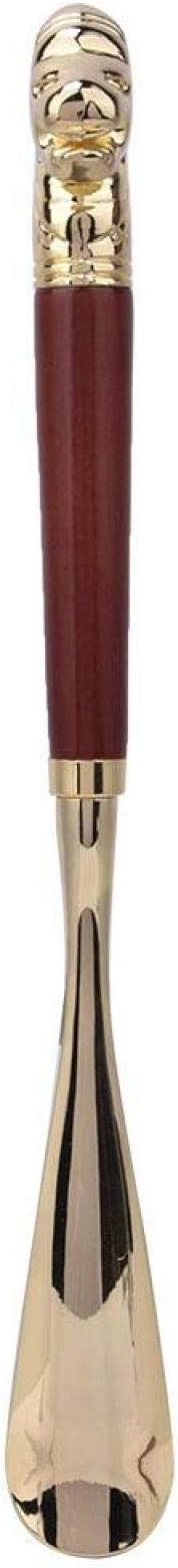 Shoe Horn Long Handled Metal Lion Head Shoe Horn Wooden Long Handle Shoe Lifter by Tomotato