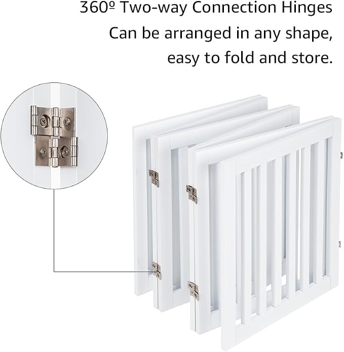 unipaws 120" Extra Wide Pet Gate, Free Standing Dog Gate - Image 6