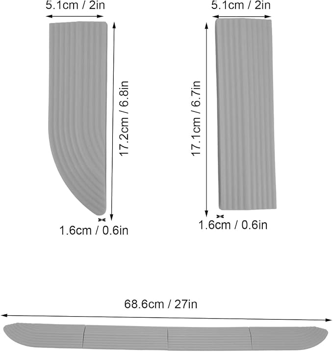 Rubber Threshold Ramp for Doorways, 4 Pack, Universal Vacuum Robot Door Sill - Image 5
