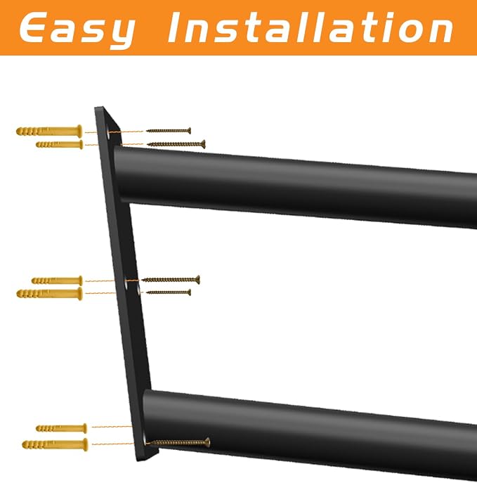 Handrails for Outdoor Step Black Safe Grab Bar Railing U Shaped Pipe Metal - Image 7