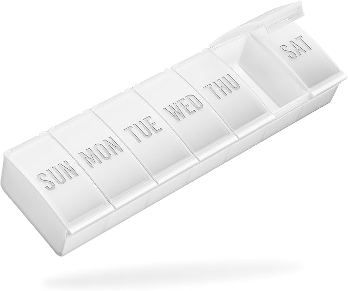 Barhon Pill Organizer Large, Weekly Medicine Pill Organizers, 7 Day Pills Box by Barhon