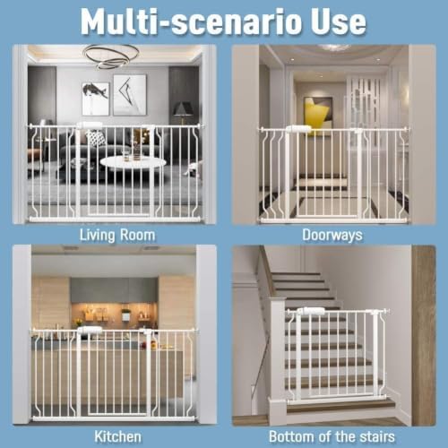 ALLAIBB Extra Wide 52.76-62.2" Pressure Mounted Baby Gate 30" Tall