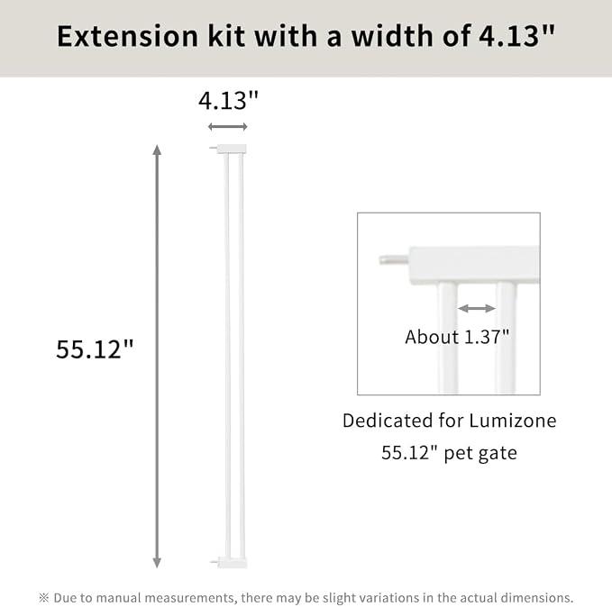 Lumizone Extra Tall Cat Gate Extension Kit 55.12" High Pressure Mounted 2025 - Image 3