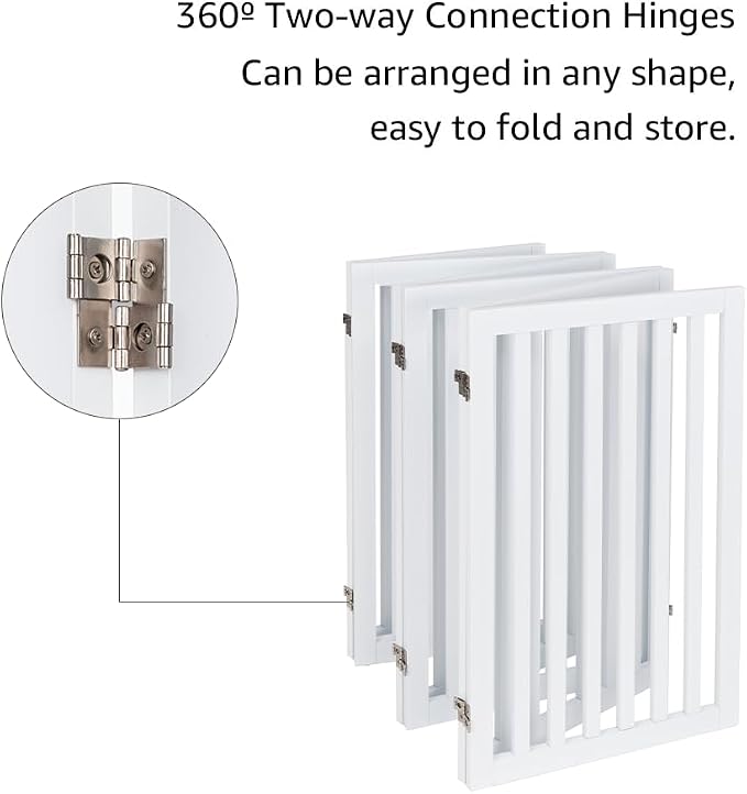 unipaws 120" Extra Wide Pet Gate, Free Standing Dog Gate - Image 6