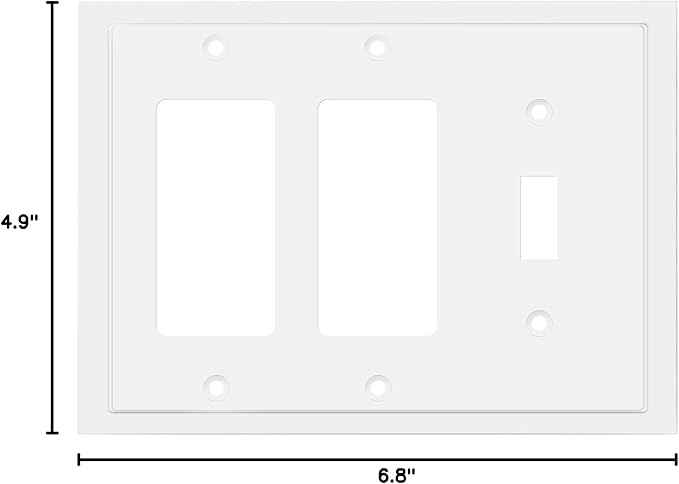 Henne Bery Modern Edge Decorative Wall Plate Switch Plate Outlet Cover - Image 7
