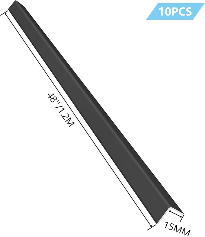 10pcs 48"L*0.59"W Aluminum Self-Adhesive Wall Corner Protectors, Wall Furniture - Image 2