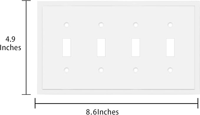 Henne Bery Modern Edge Decorative Wall Plate Switch Plate Outlet Cover - Image 3