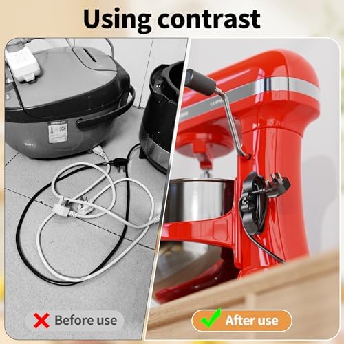 6PCS Upgraded Cord Organizer for Appliances, Kitchen Appliance Cord