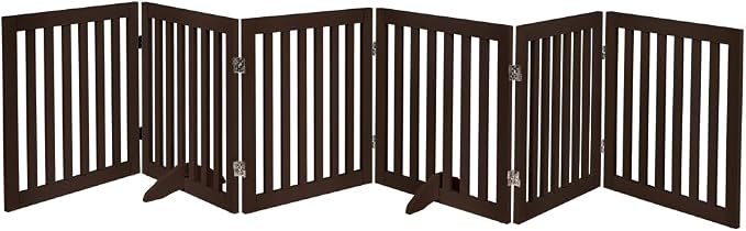 unipaws 120" Extra Wide Pet Gate, Free Standing Dog Gate by unipaws