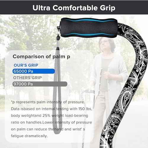 Elegant Walking Cane for Women, Foldable & Adjustable Cane for Seniors