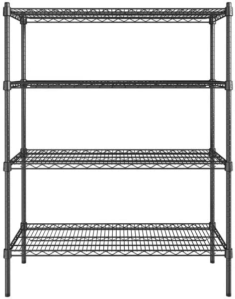 18" x 42" NSF Black Epoxy 4-Shelf Kit - Image 2