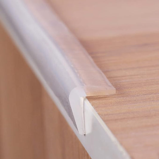 Edge Protector 100% Silicone, Baby Proofing Thin Corners Clear Guards, Pre-Tape by Angloria
