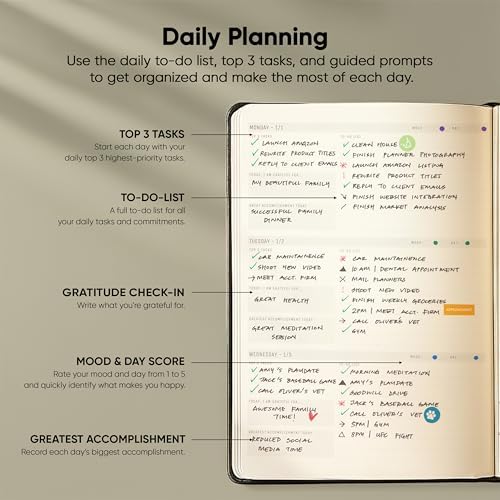 Dated, 2026 Planner, 5.8” x 8.3” - The #1 Productivity Planner to