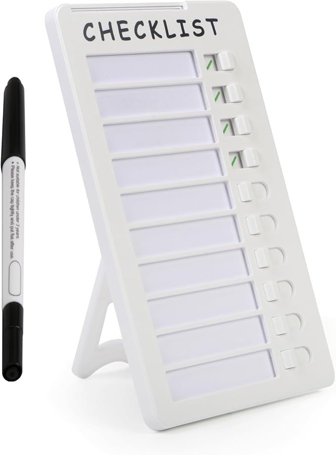 Dry Erase Chore Chart, Standable Whiteboard Checklist Board, Chore Chart - Field & Grace