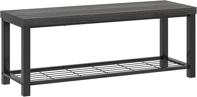 FOLUBAN Shoe Storage Bench, Modern Entryway Bench - Image 9