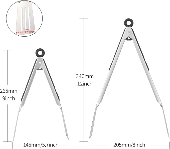 Metal Tongs for Cooking, Cooking and Flipping, Strong Grip for Ribs, Steak and - Image 8