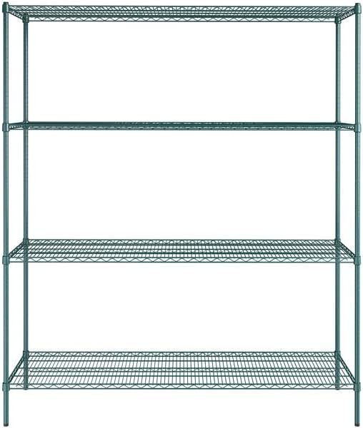 21" x 72" NSF Green Epoxy 4-Shelf Kit - Image 2