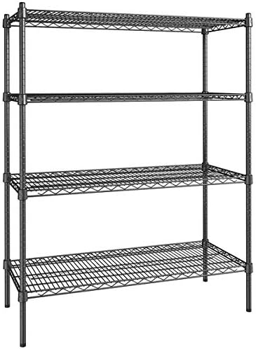 18" x 42" NSF Black Epoxy 4-Shelf Kit by Zedfire
