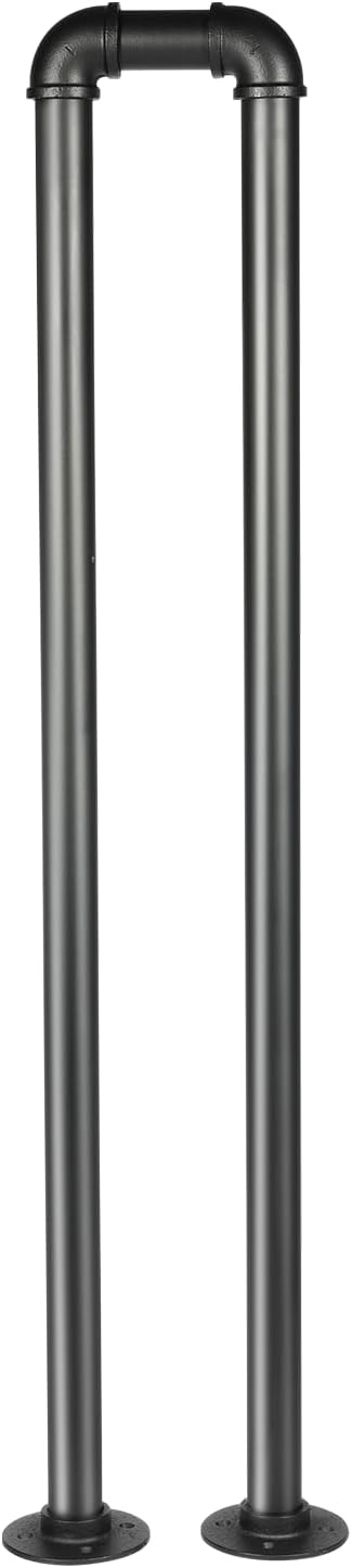 Stair Handrail Matte Black U-Shaped Industrial Wrought Iron Railing Non-Slip - Image 8