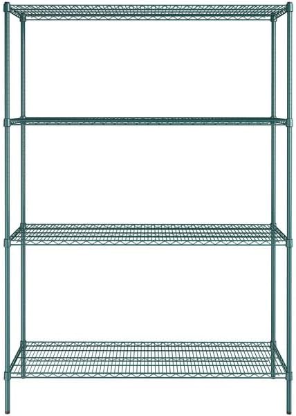 21" x 60" NSF Green Epoxy 4-Shelf Kit - Image 2