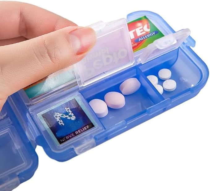 Pill Organizer with Medicine Labels Travel Daily Pill Container Mini Medication - Image 7