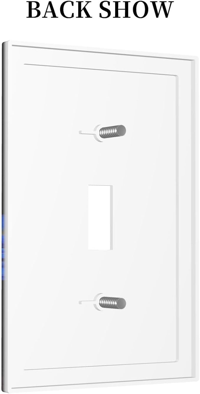 Light Switch Cover Blue Rose Thankful Grateful Blessed 1 Gang Wall Plate Cover - Image 4