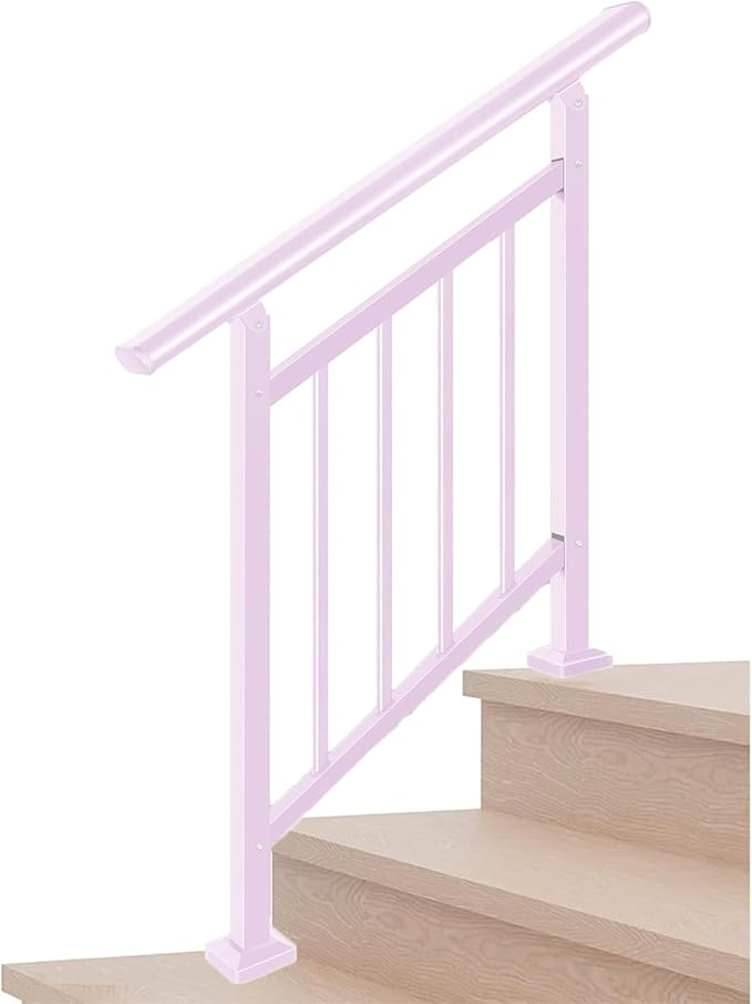 Handrails for Outdoor Steps Suitable for 1 to 3 Steps- Wrought Iron Stair by MettyMetal