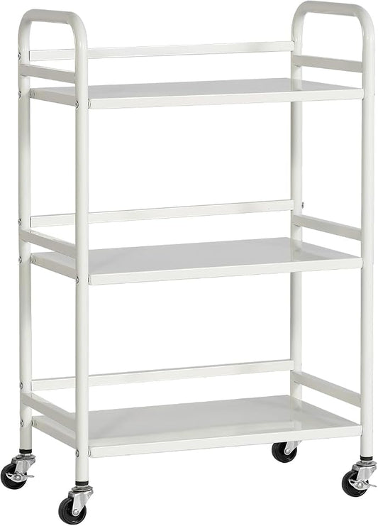 DCLRN 3 Tier Rolling Cart, Storage Organizer Cart, Rolling Metal Organization by DCLRN