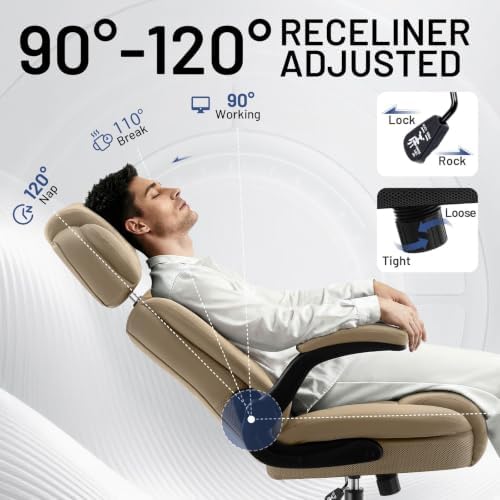 AreShark Ergonomic Office Chair with Lumbar Support, 400lbs Heavy Duty
