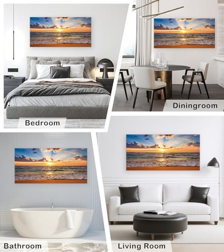 Muolunna BK1898 Wall Art Decor Large Canvas Print Picture Sunrise