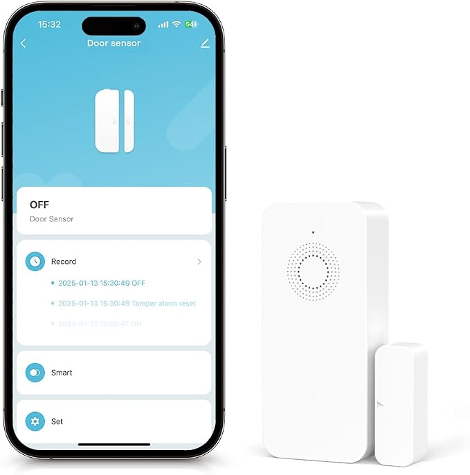 Wireless Door and Window Alarm Sensor, 120dB Requires PGST Hub, Zigbee - Field & Grace