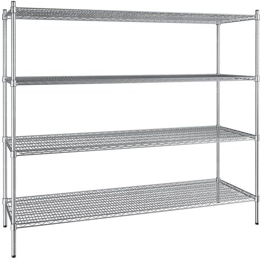 24" x 72" NSF Stainless Steel 4-Shelf Kit by Zedfire