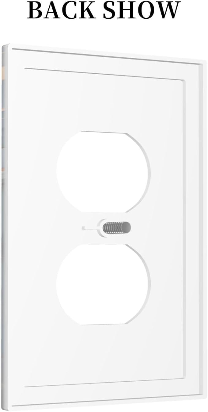 Gray And Gold Marble Abstract Luxury Print Outlet Covers 1 Gang Duplex Light - Image 4