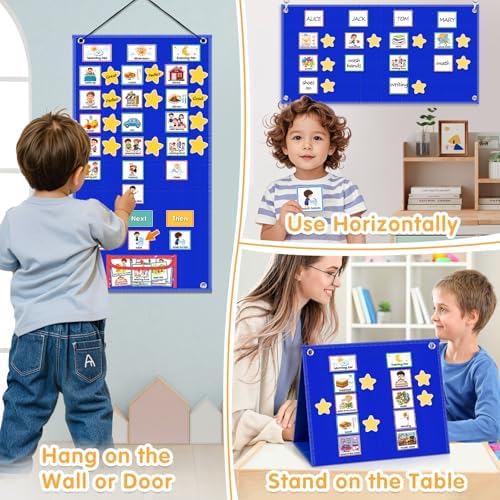 ALSLEA Large Visual Schedule for Kids with Autism Chore Chart for Kids