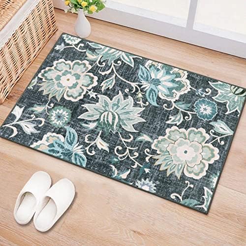 Beeiva Floral Entry Rugs for Inside House,2x3 Non Slip Washable