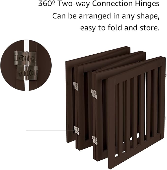 unipaws 120" Extra Wide Pet Gate, Free Standing Dog Gate - Image 6